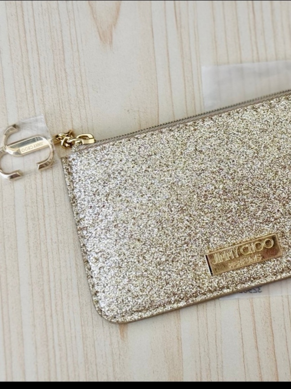Jimmy Choo Parfums Gold Sparkling Glitter Mini Pouch